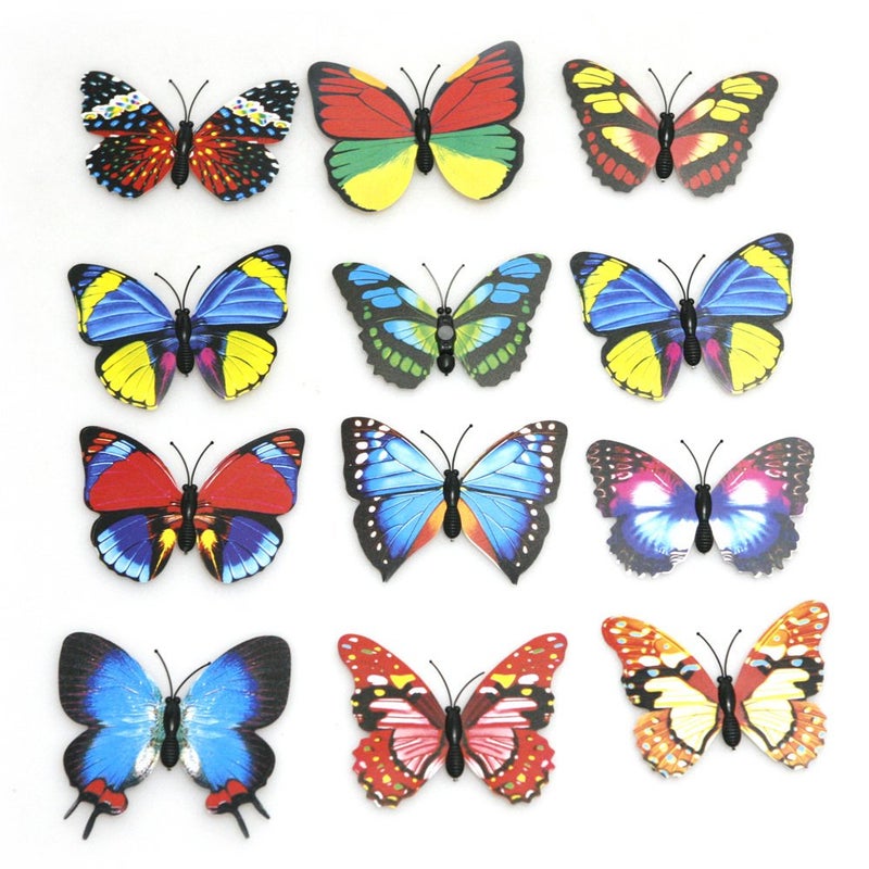 Preamer 20 pics 3D Simulated Butterfly Magnets Refrigerator Magnetic Stickers - Image 1